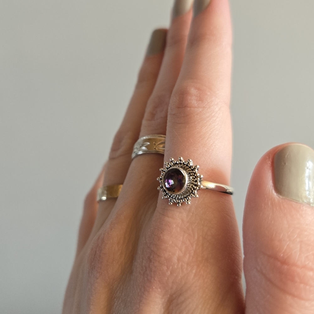 Gemstone Sterling Silver Ring 718